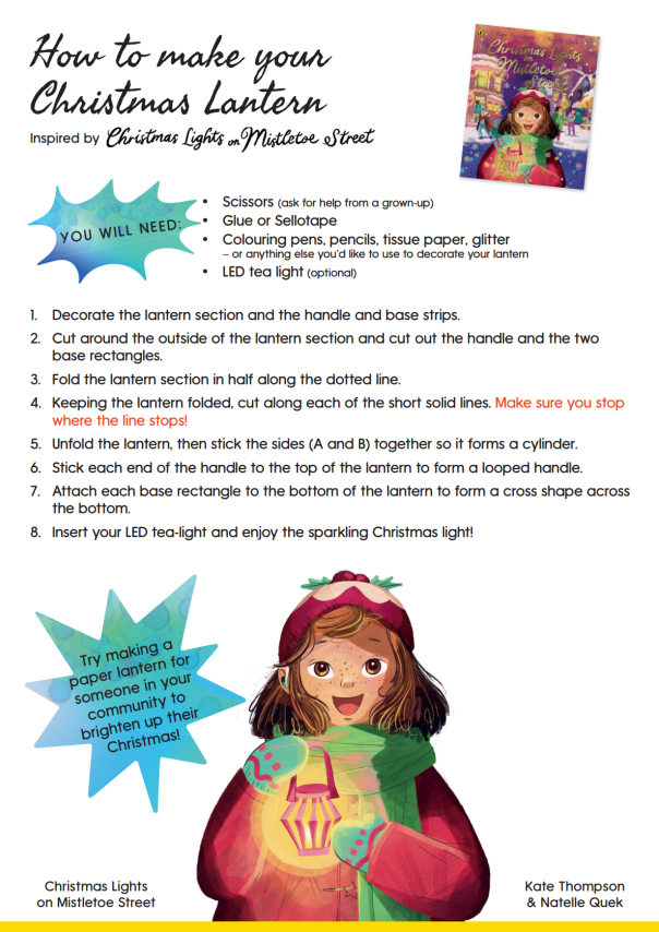 Christmas Lights on Mistletoe St Lantern Activity Cover