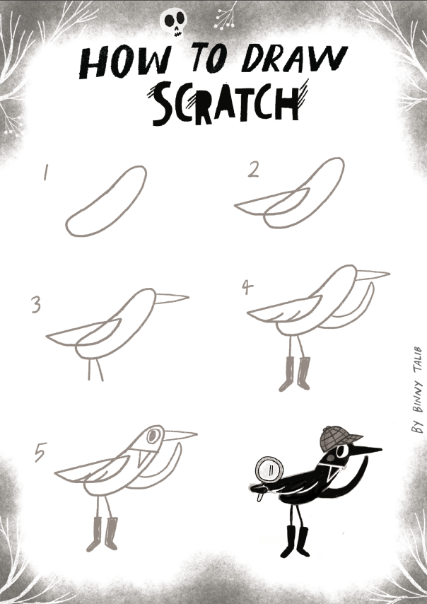 How to draw scratch cover