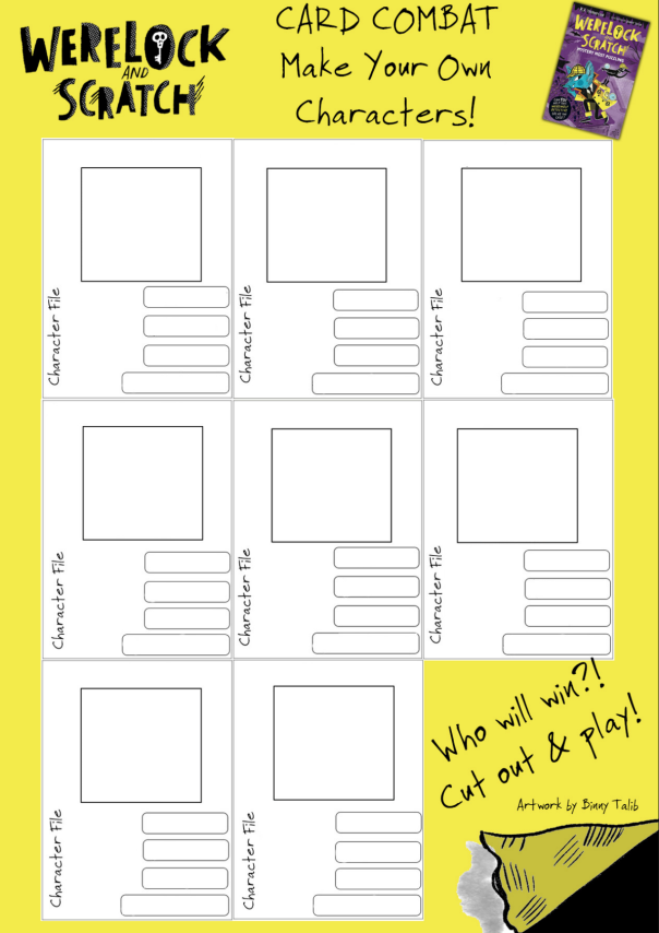 Werelock and Scratch Top Trumps BLANK printable Cover