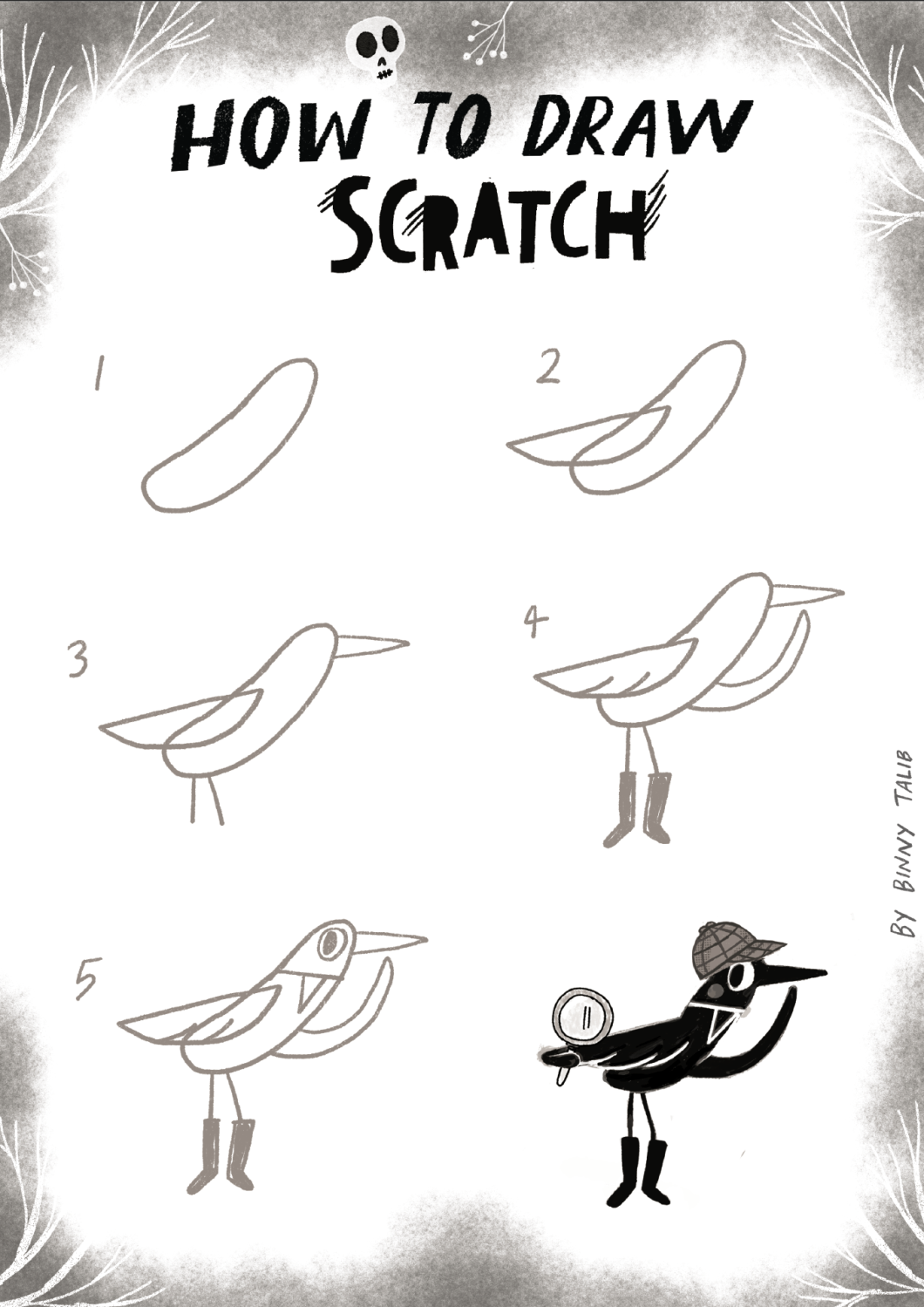How to draw scratch cover