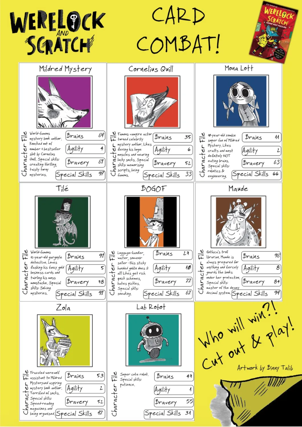 Kidnap Most Puzzling Card Combat Game Printable